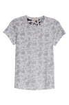 Rag & Bone Poppy Print Organic Cotton Top In Black/ White Multi