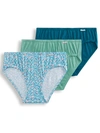 Jockey Elance Bikini Underwear 3 Pack 1481 1489 (also Available In Plus Sizes) In Meadow,trellis,teal