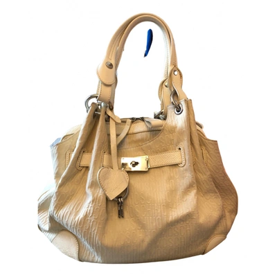 Pre-owned Moschino Cloth Handbag In Ecru