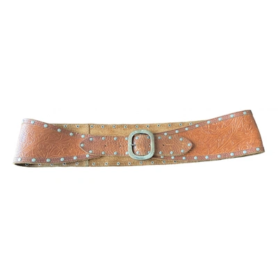 Pre-owned Free People Leather Belt In Brown