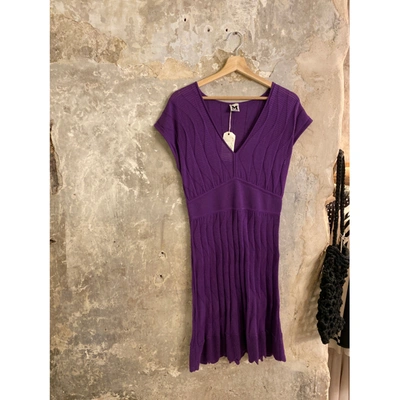 Pre-owned M Missoni Mid-length Dress In Purple