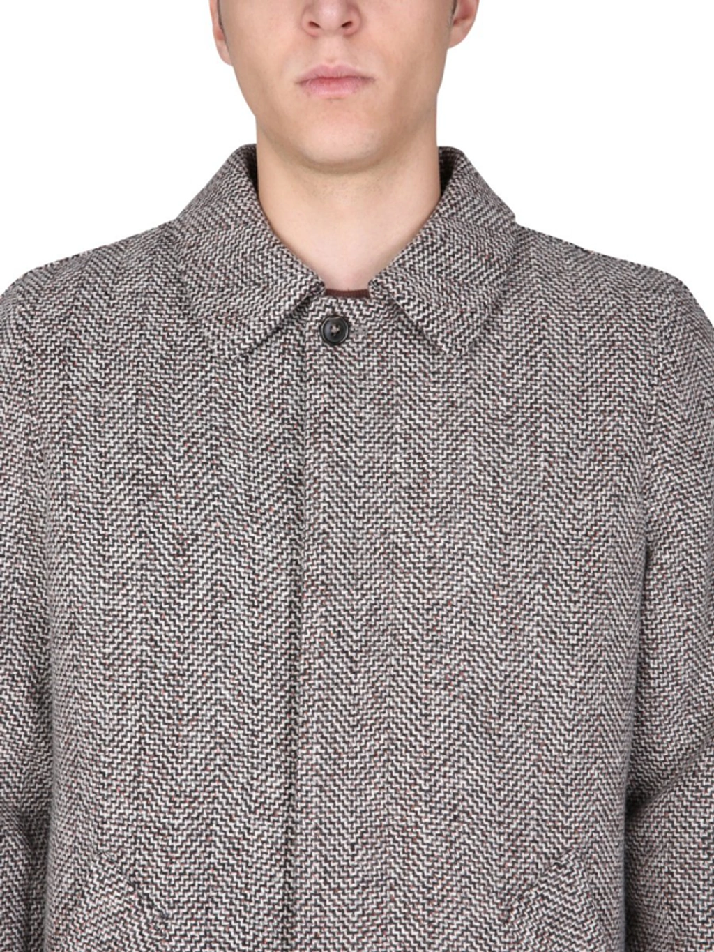 ジャケット・アウター A.P.C. Ivan Herringbone Wool-Blend Coat A.P.C. - Ivan Herringbone Wool-Blend Coat - Men - Gray A.P.C.