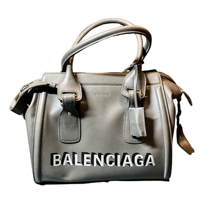 Pre-owned Balenciaga Monday Bowling Leather Bowling Bag In
