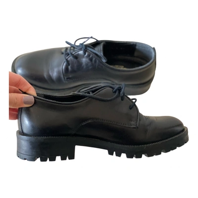 Pre-owned Prima Donna Leather Lace Ups In Black