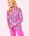 LILLY PULITZER WOMEN'S UPF 50+ LUXLETIC SERENA JACKET IN PINK SIZE X-SMALL - LILLY PULITZER,009233