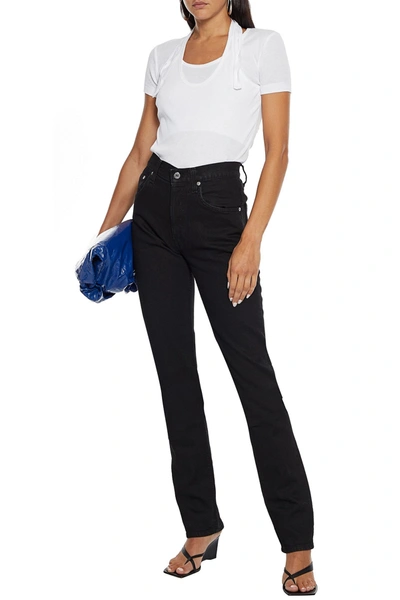 Helmut Lang Masc Hi High-rise Straight-leg Jeans In Black