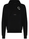 Heliot Emil Drawstring Cotton Hoodie In Schwarz