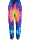 Philipp Plein Tie-dye Tracksuit Bottoms In Blue
