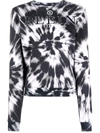 PHILIPP PLEIN LOGO-EMBROIDERED TIE-DYE SWEATSHIRT