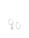 GAYA 18KT WHITE GOLD DIAMOND ZÉLIE HOOP EARRINGS