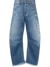 Citizens Of Humanity Horseshoe Balloon-leg Crop Jeans In Blau
