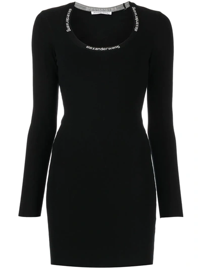 Alexander Wang T Black Viscose Blend Mini Dress Nd T By Alexander Wang Donna Xs In 001 Black