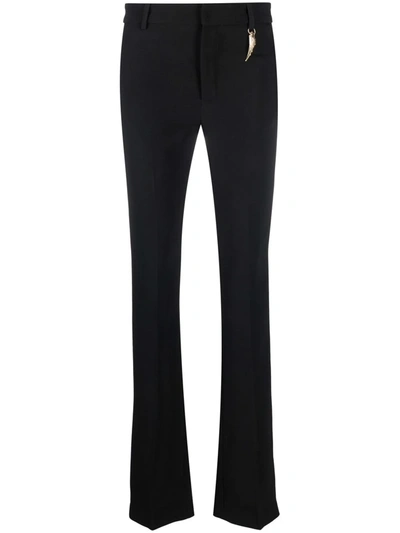 Roberto Cavalli Woman Black Flared Trousers With Fang