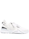 Fendi Flow Low-top Leather Sneakers In White