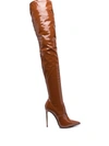 Le Silla Eva Thigh-high Stiletto Boots In Brown