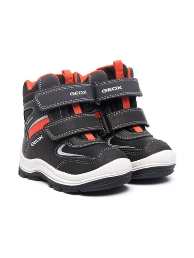 Geox Kids' Flanfil Ankle Boots In Black