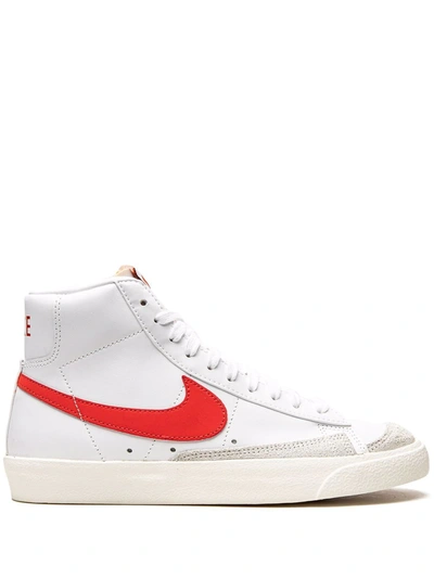 Nike Blazer Mid '77 Vintage "habanero Red" Sneakers In White