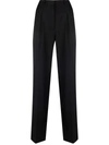 Stella Mccartney High-waisted Straight-leg Trousers In Black