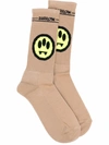 Barrow Smiley-knit Calf-length Socks In Brown