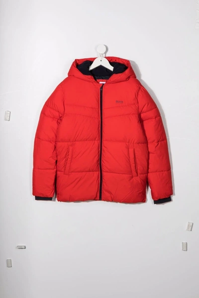 Bosswear Kids' Logo-print Puffer Jacket In Red