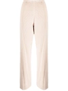 Palm Angels Corduroy Side-stripe Track Pants In Neutrals