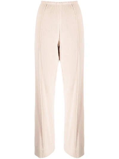 Palm Angels Corduroy Side-stripe Track Pants In Neutrals
