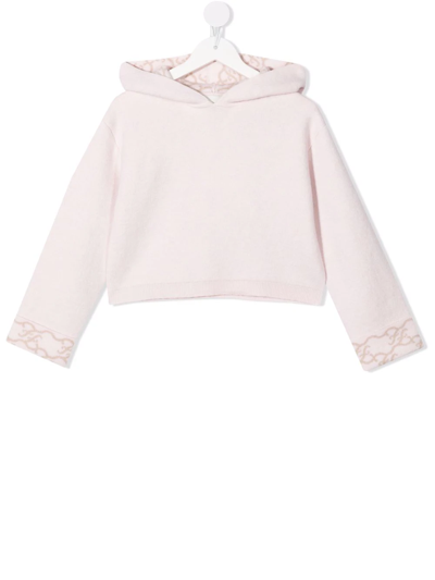 Fendi Kids' Logo-print Detail Hoodie In Pink