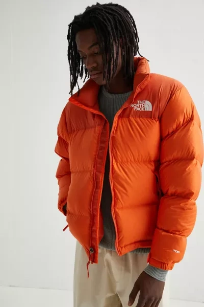 The North Face 1996 Retro Nuptse Puffer Jacket In Dark Orange