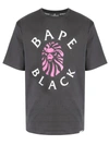 BAPE BLACK *A BATHING APE® LOGO PRINT T-SHIRT