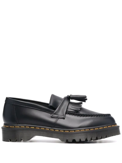 Dr. Martens' Adrian Bex Black Leather Loafers In Nero