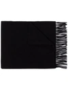 Vivienne Westwood Orb And Logo-embroidered Wool Scarf In Schwarz