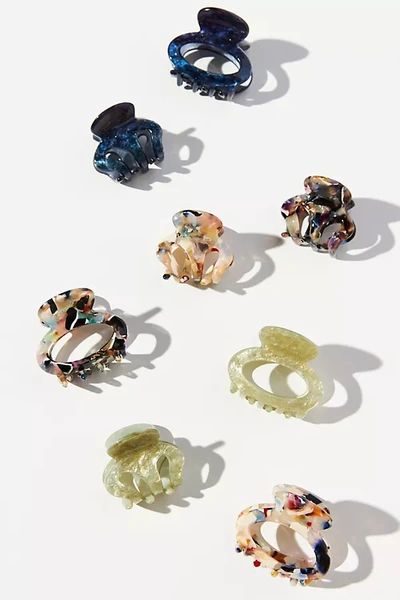 Anthropologie Mini Claw Hair Clip Set In Assorted