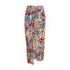 Isabel Marant Breena Floral Wrap Midi Skirt In Multicolor