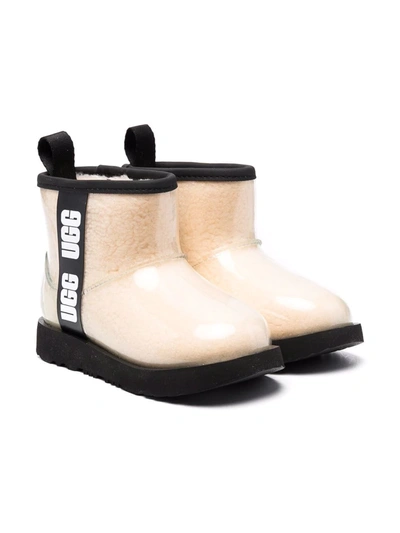 Ugg Kids' Side Logo-tape Boots In Neutrals