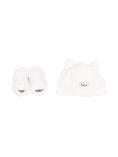 Ugg Babies' Logo Pre-walker Set In White