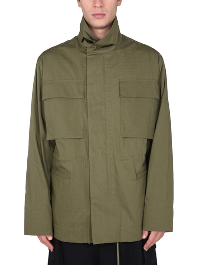 Off-white Arrows Cotton Field Jacket In Green