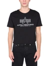 ALPHA INDUSTRIES T-SHIRT WITH EMBROIDERED LOGO,118505 95