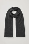 Cos Pure Cashmere Scarf In Grey