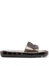 Tory Burch Bubble Jelly Slides In Black