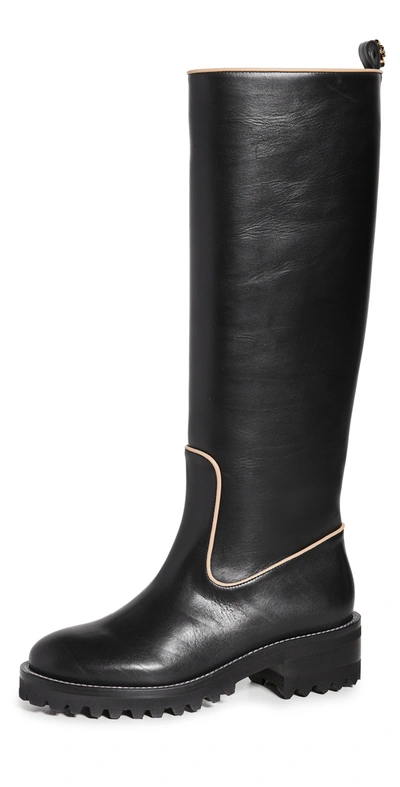 Fabrizio Viti Black Farrah Knee-high Leather Boots