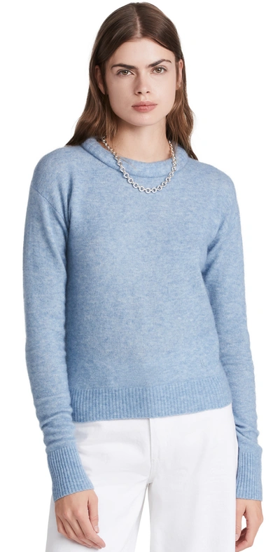 Helmut Lang Padded Wool-blend Sweater In Blue