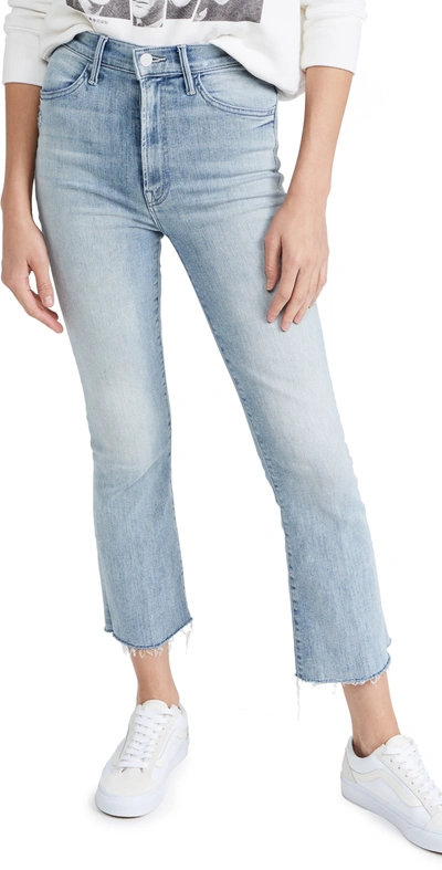 Mother The Hustler High Waist Ankle Fray Jeans In Camera Obscura