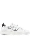 MSGM LOW-TOP SLOGAN TRAINERS