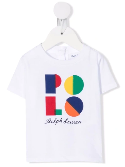 Ralph Lauren Babies' Logo-print T-shirt In 白色