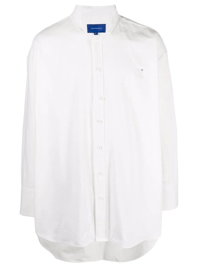 Ader Error Cut Out Collar Shirt In 白色