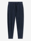 DEREK ROSE DEREK ROSE MEN'S SWEATPANTS ISAAC TERRY COTTON NAVY,9255-ISAA001NAV