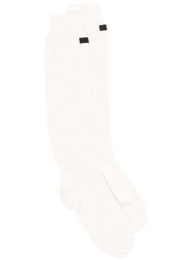 Fear Of God Chunky-knit Knee-length Socks In White