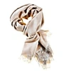 Kinalba Marquee Warm Camel Herringbone Cashmere And Silk Stole In Silk