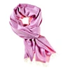 Kinalba Marquee Lipstick Pink Herringbone Cashmere And Silk Stole In Silk