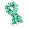 Kinalba Marquee Spring Green Herringbone Cashmere And Silk Stole In Silk